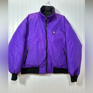 Men’s Vintage Woolrich Down Puffer Coat Reversible Size Large
